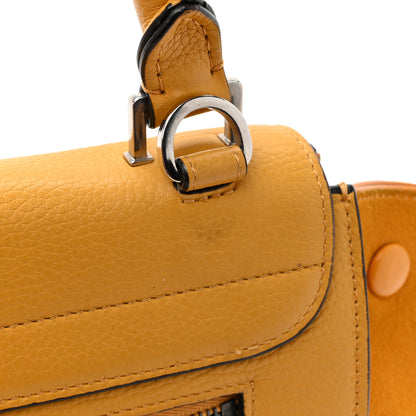 Celine Drummed Calfskin Suede Small Trapeze Ocre 13 of 18