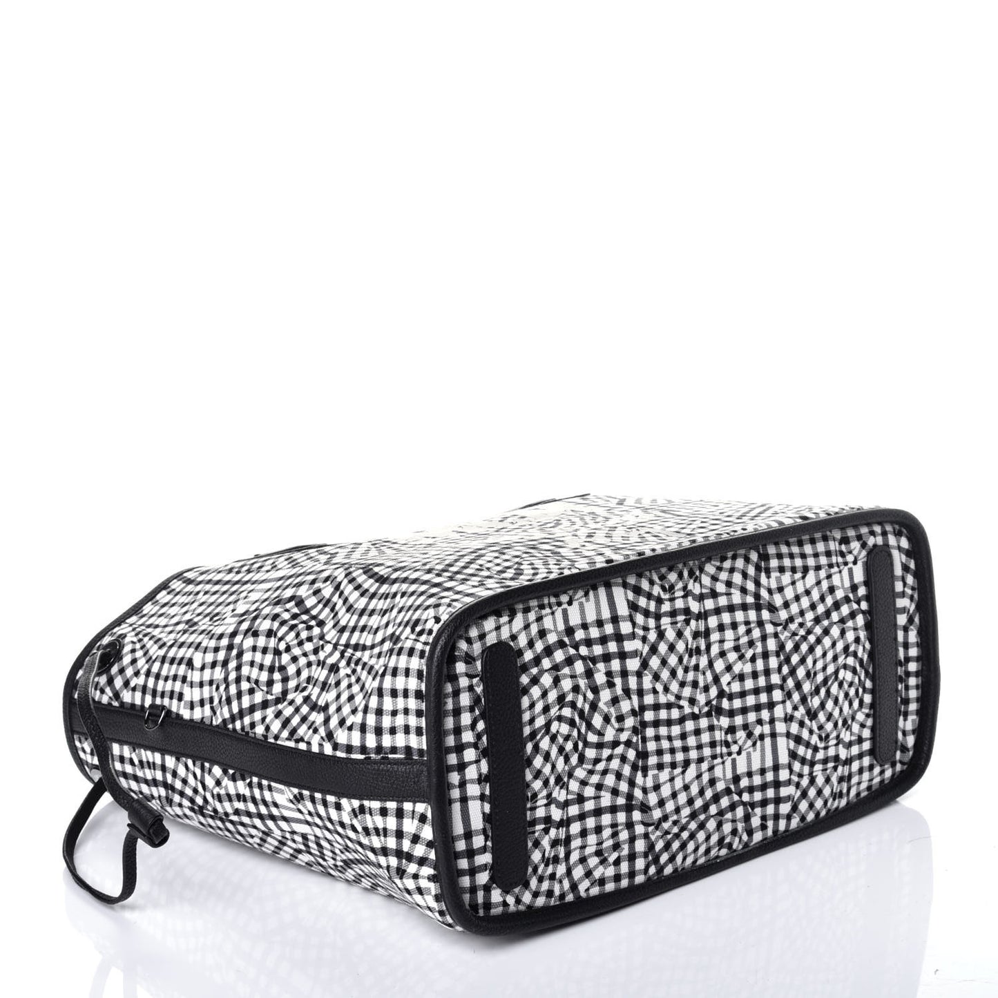 Grained Calfskin Visetos Medium Liz Reversible Shopper Tote Black
