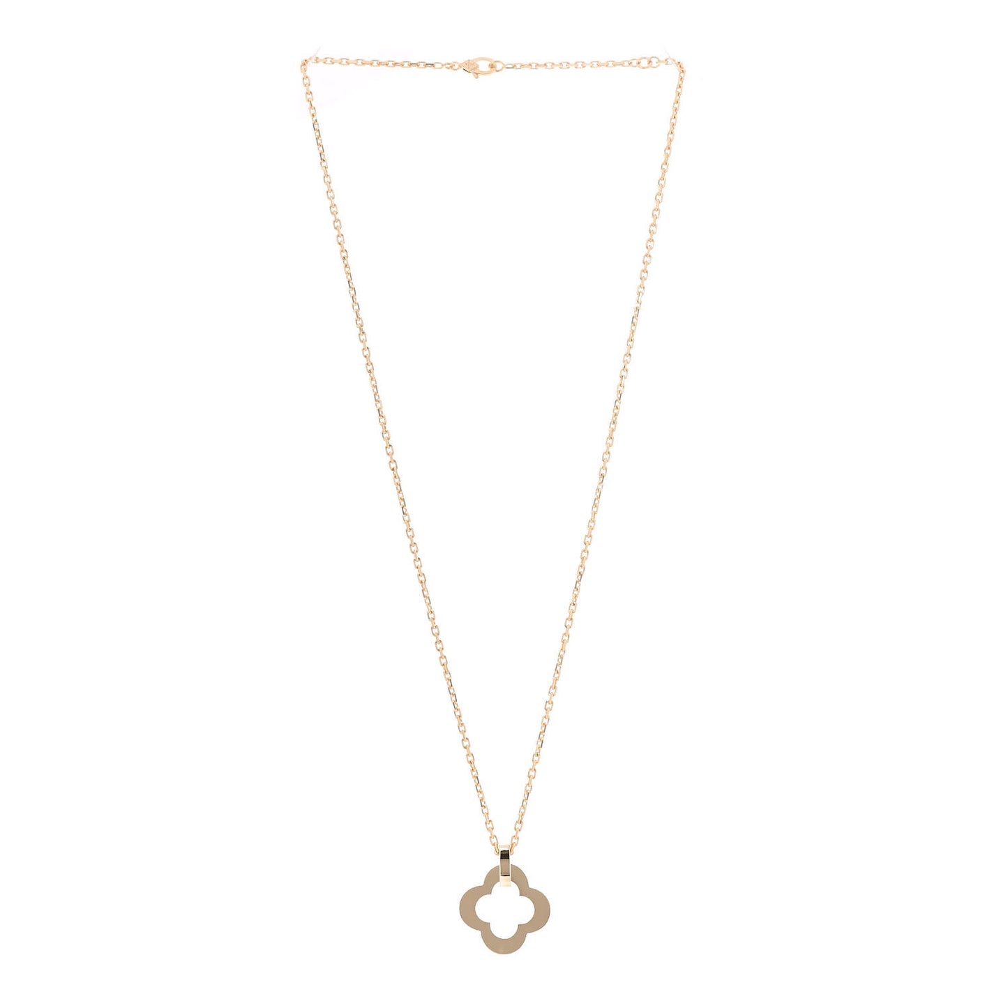 18K Yellow Gold Byzantine Alhambra Pendant Necklace
