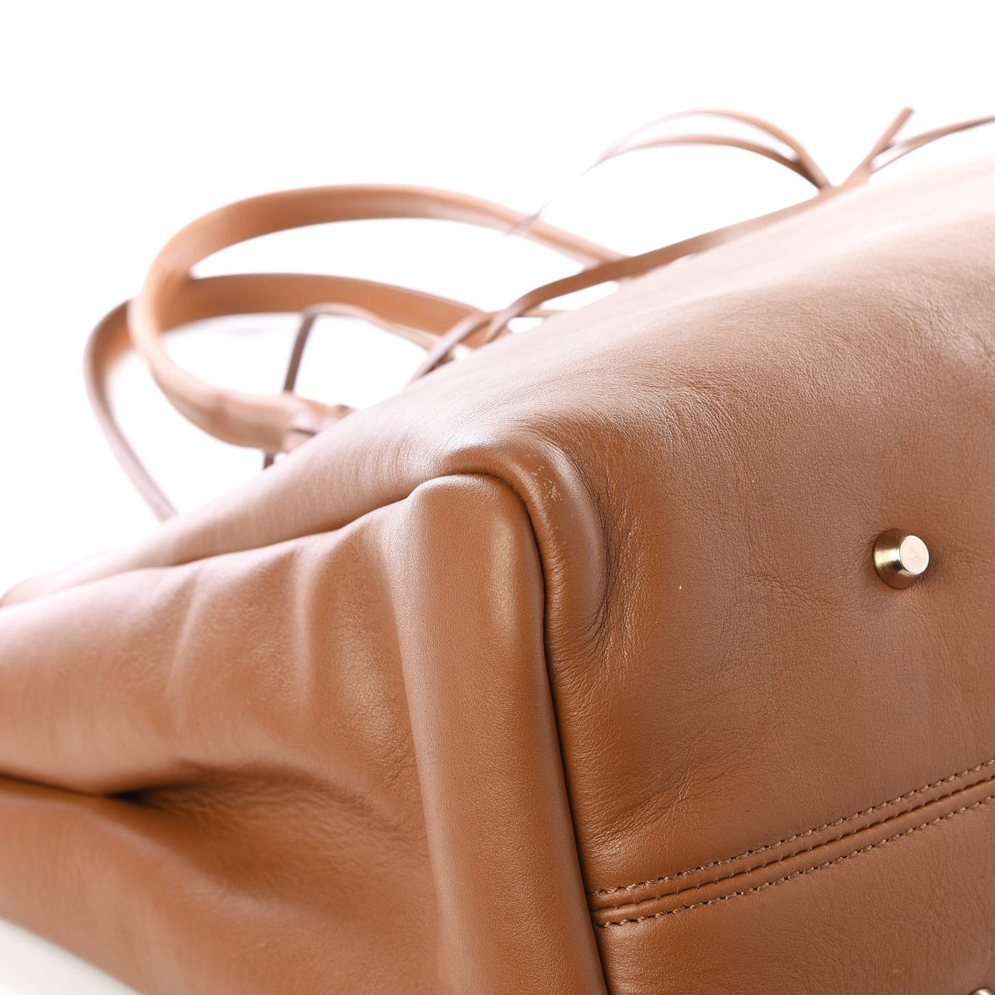 Smooth Calfskin Small Fringe Shopper Tote Hazel