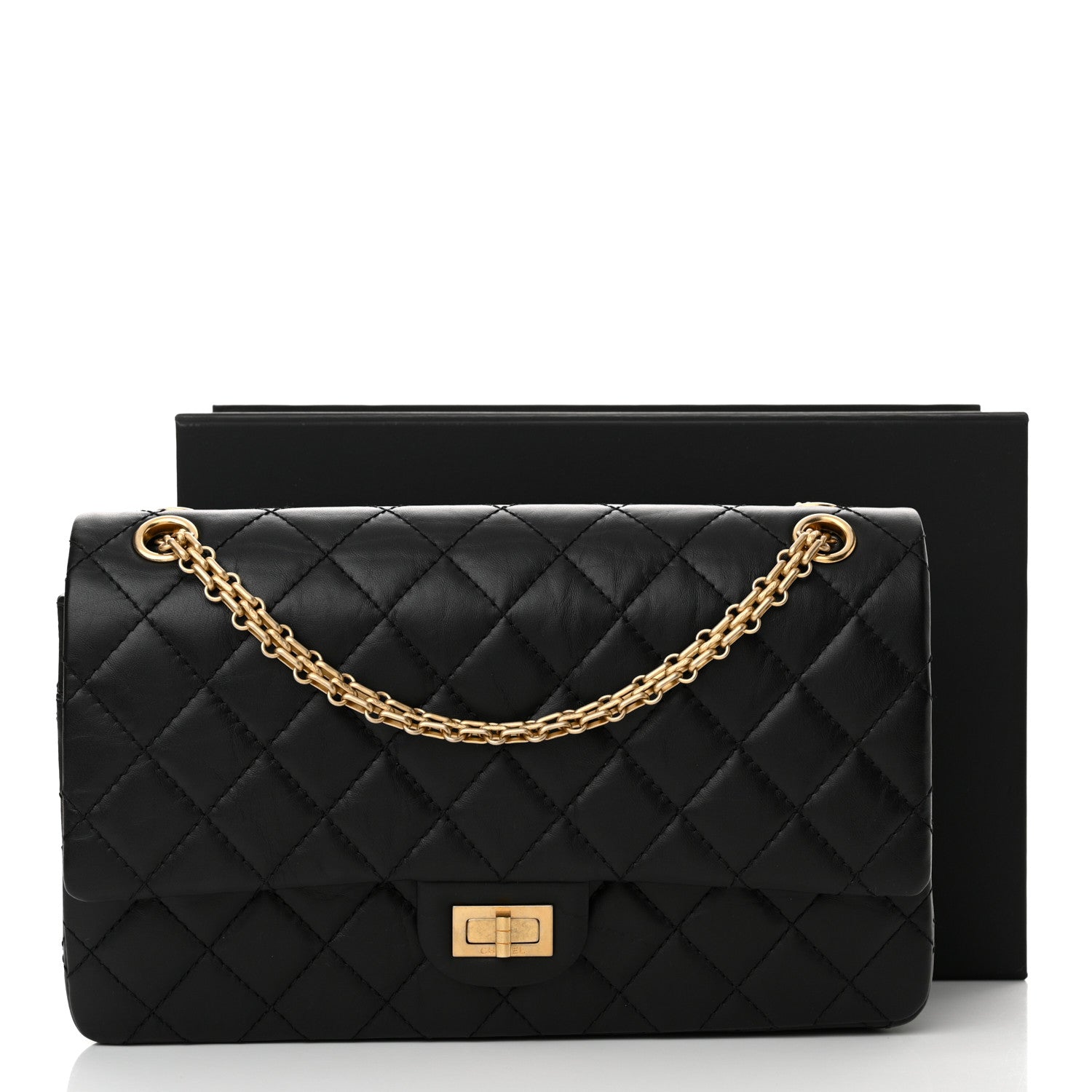 Chanel Aged Calfskin Quilted 2.55 Reissue 226 Flap Black 14 of 14