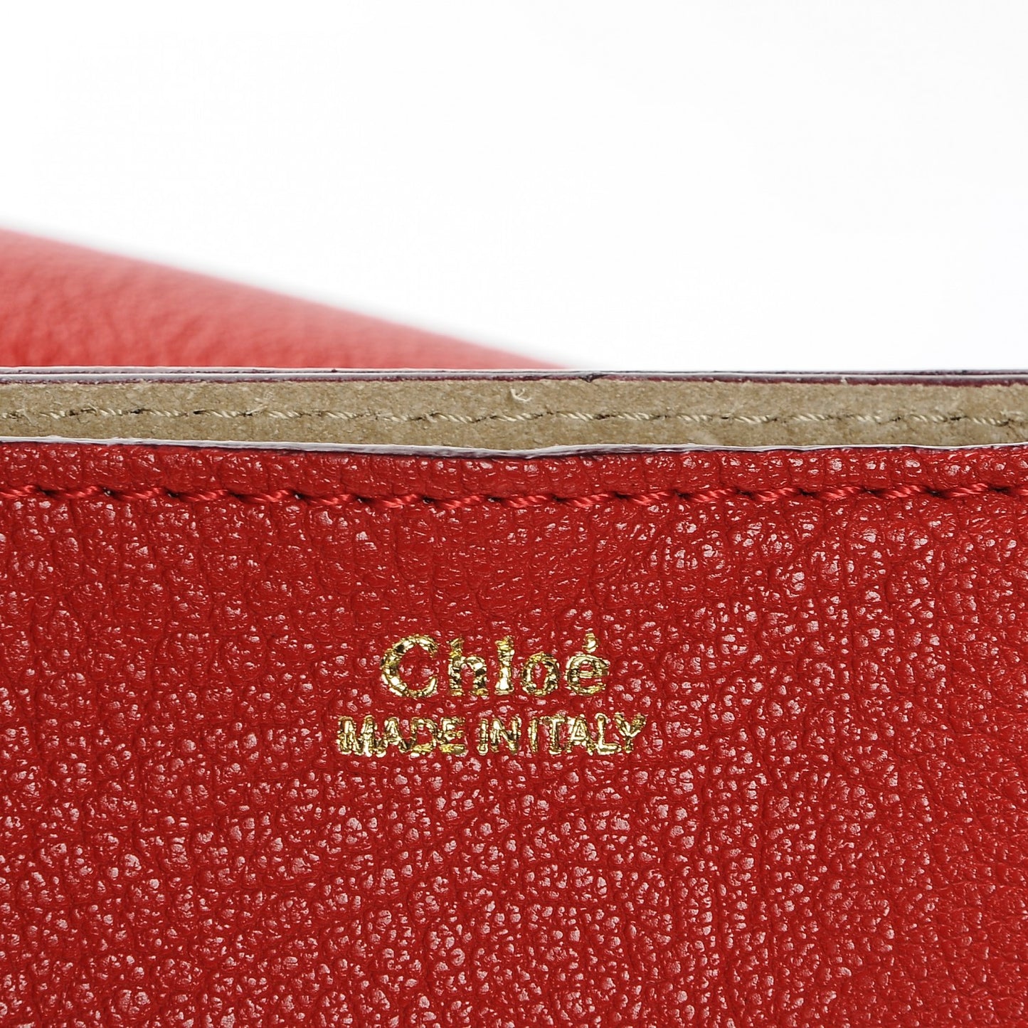 Grained Lambskin Drew Shoulder Bag Plaid Red