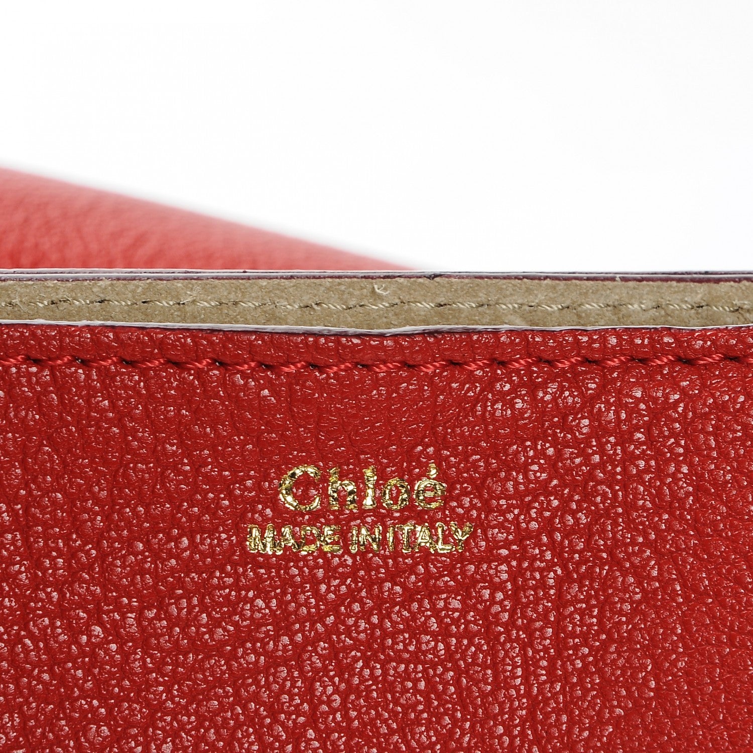 Chloe Grained Lambskin Drew Shoulder Bag Plaid Red 6 of 9