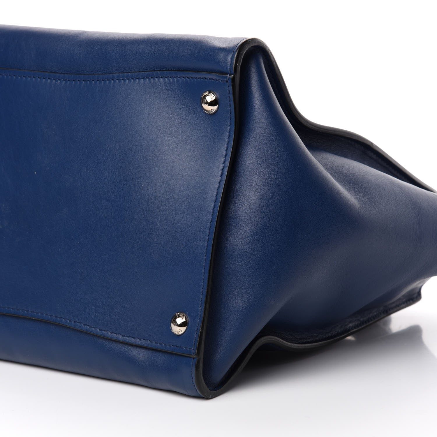 Prada Glace Calfskin Twin Pocket Tote Bluette 8 of 11