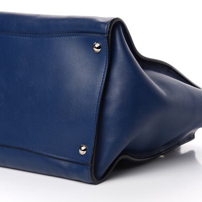 Prada Glace Calfskin Twin Pocket Tote Bluette 8 of 11
