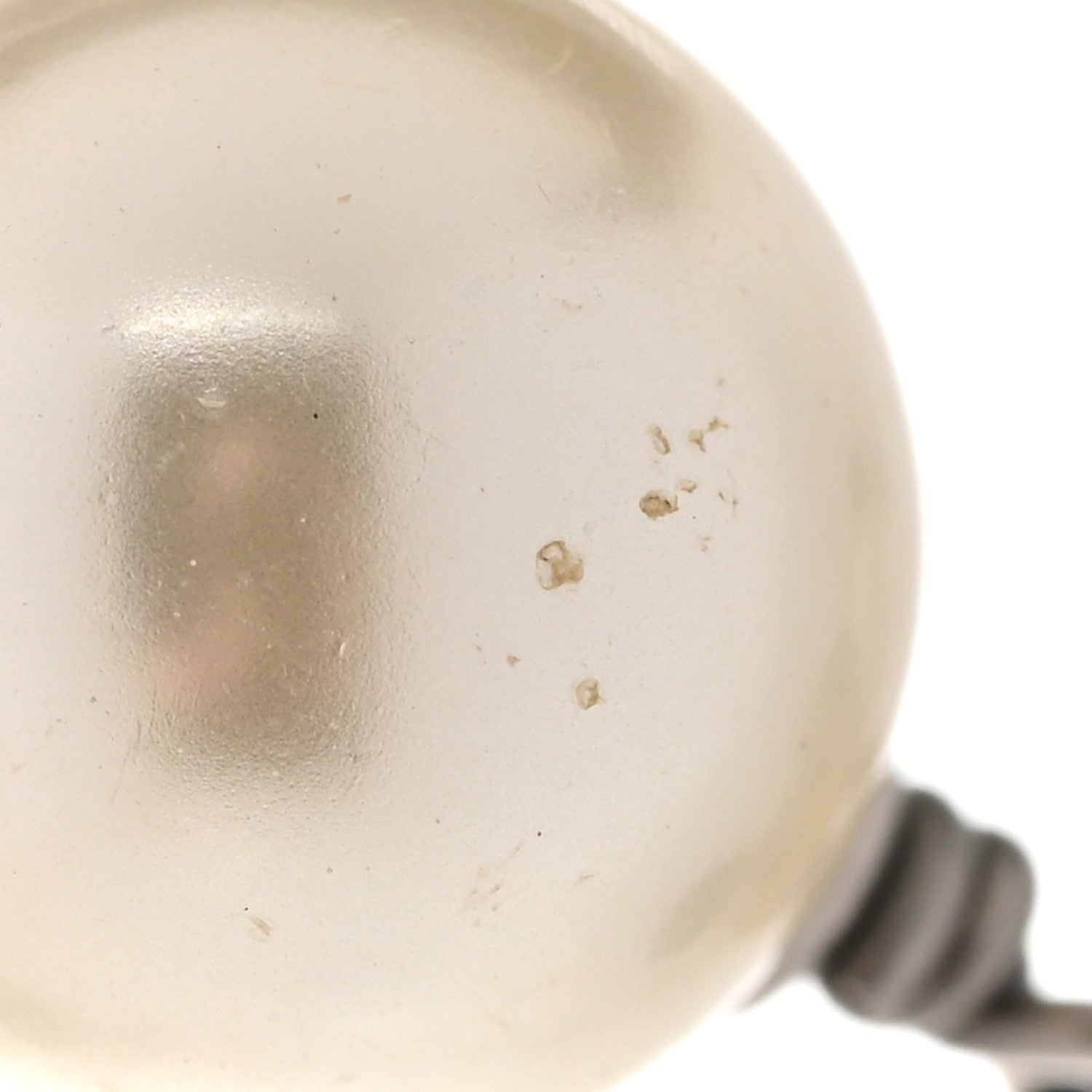 Chanel Crystal Pearl Star CC Short Necklace Silver 7 of 9