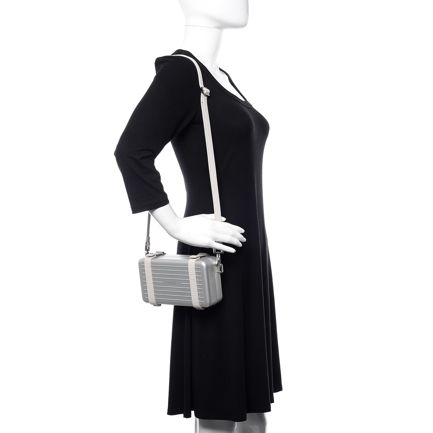 Christian Dior X RIMOWA Aluminum Personal Clutch On Strap Silver 2 of 13