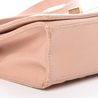 Chanel Goatskin Quilted Small Rita Top Handle Flap Pink 8 of 14