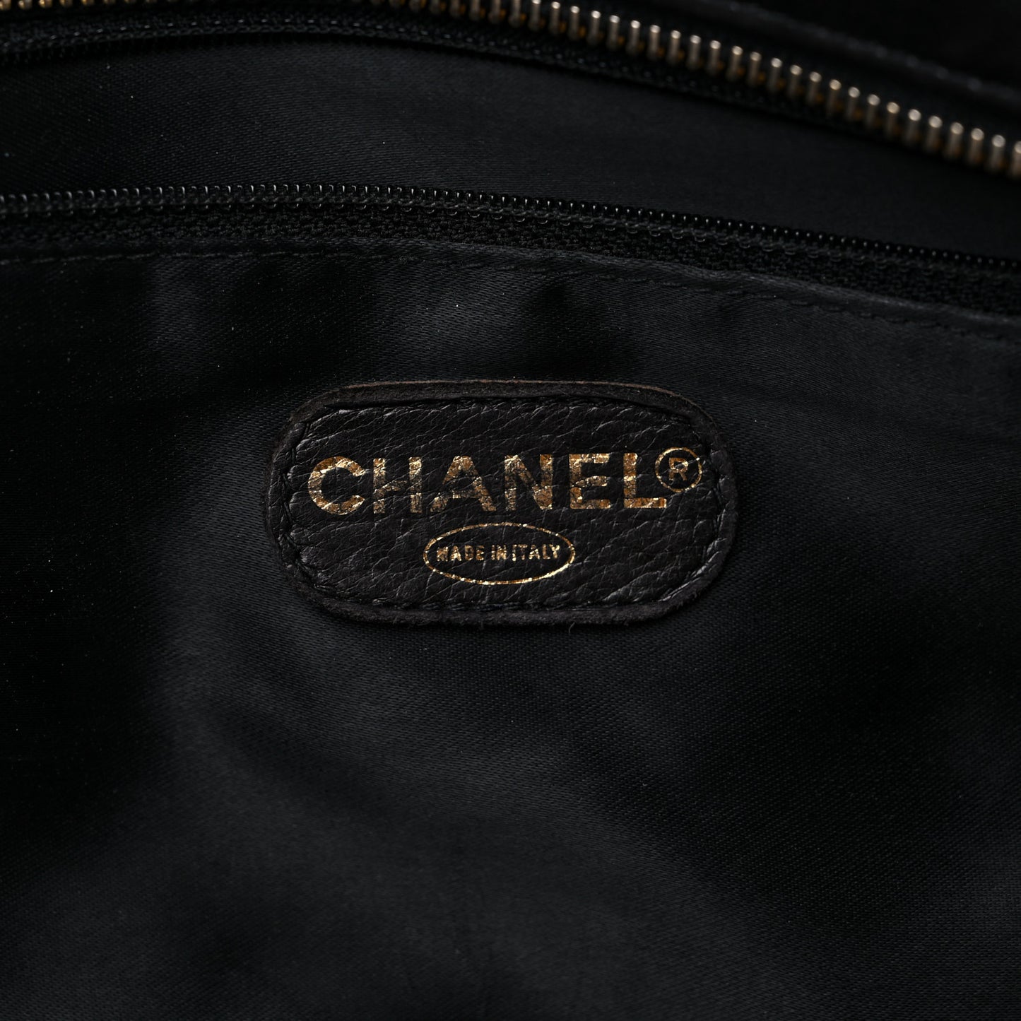 Lambskin Large Quilted Shopping Tote Black