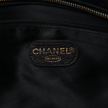 Chanel Lambskin Large Quilted Shopping Tote Black 6 of 15