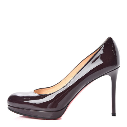 Christian Louboutin Patent New Simple 100 Pumps 39 Burgundy 1 of 10