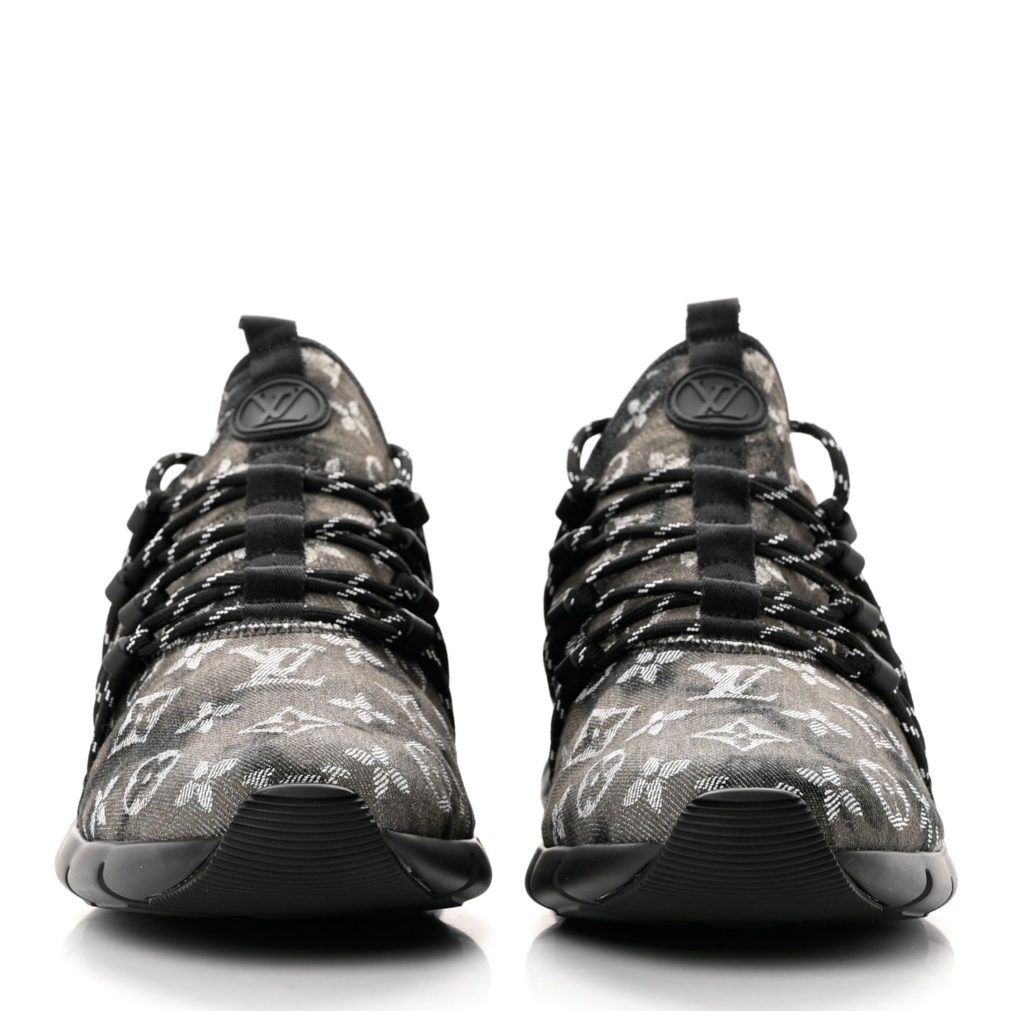 Denim Rubber Monogram Tie Dye Mens Fastlane Low Sneakers 8.5 Black
