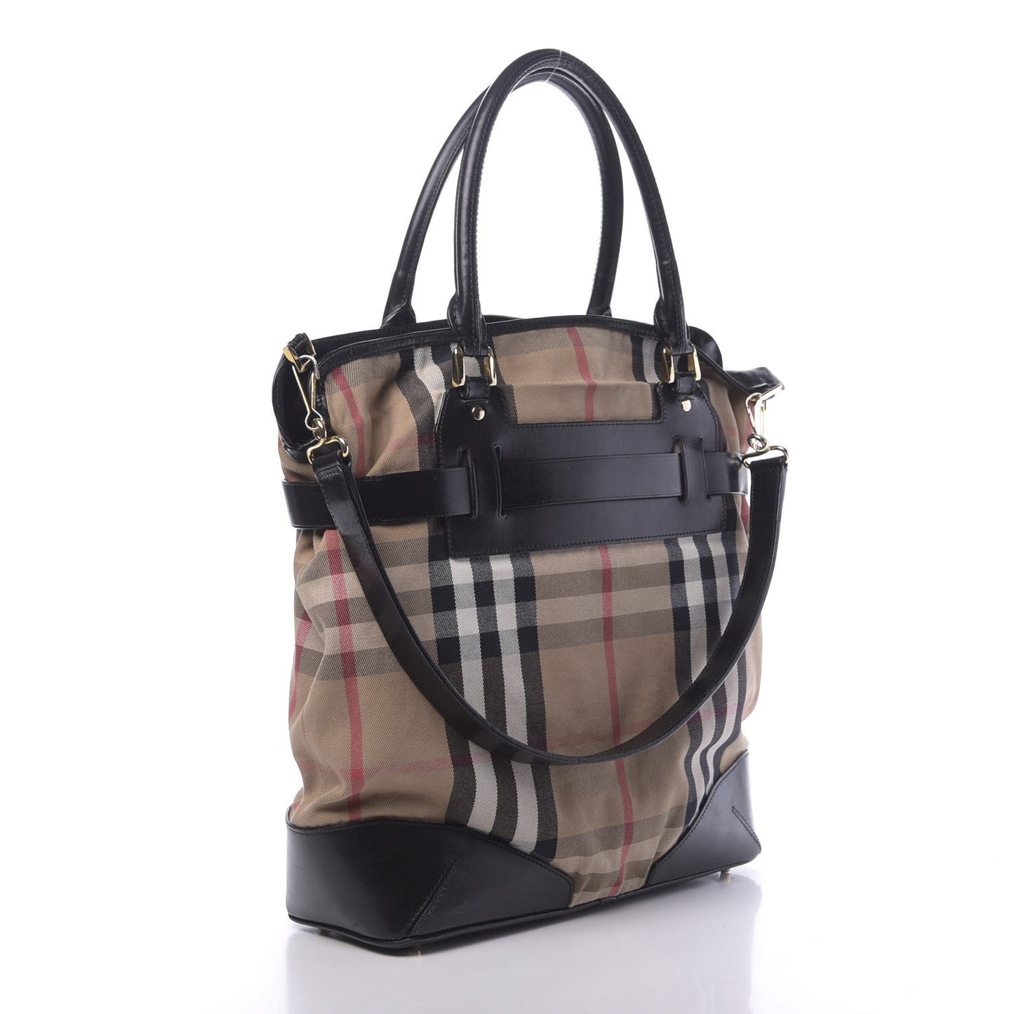 House Check Bridle Calfskin Medium Gosford Hobo Black