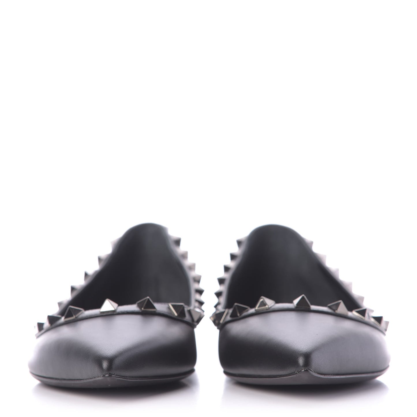 Nappa Rockstud Ballerina Flats 37 Black