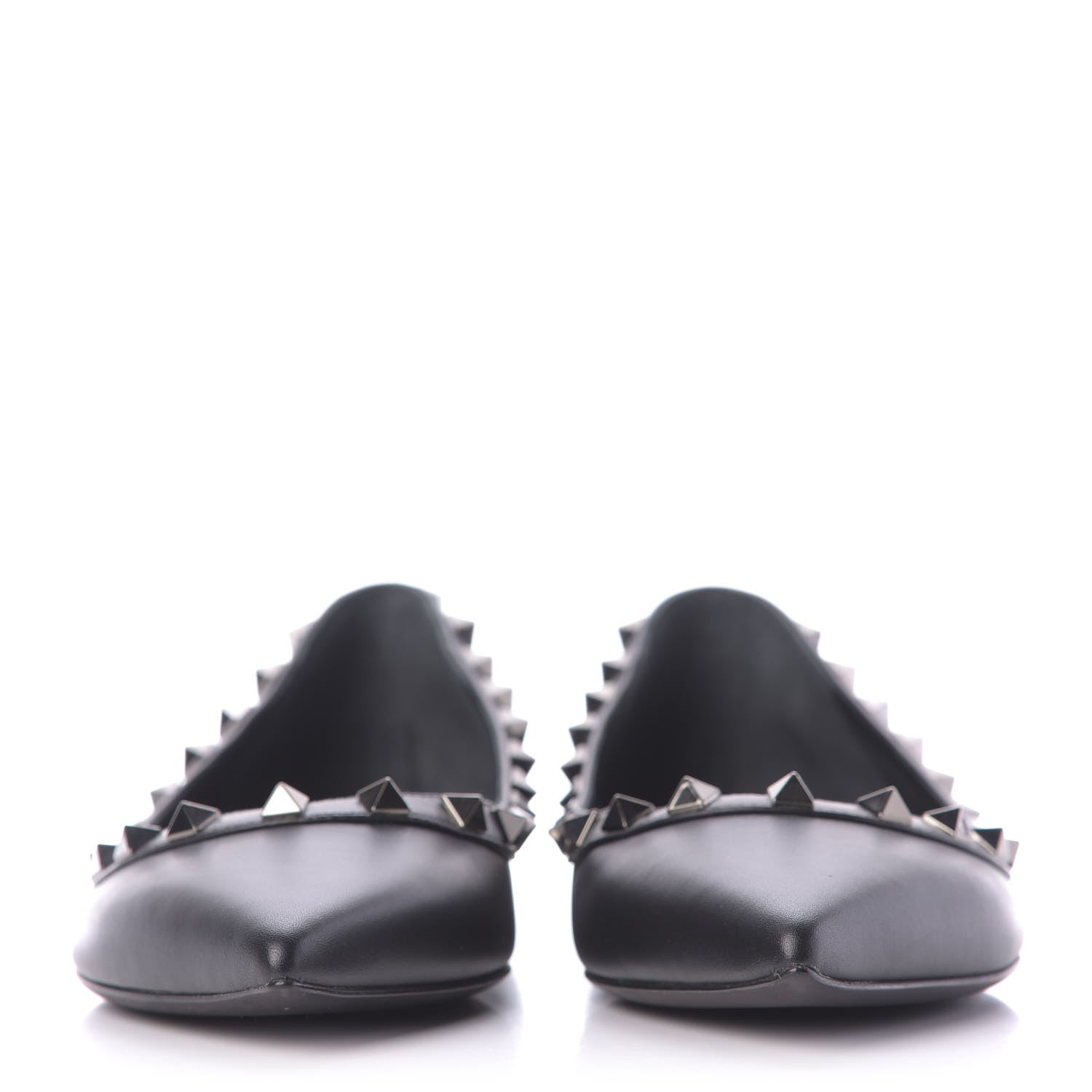 Valentino Garavani Nappa Rockstud Ballerina Flats 37 Black 2 of 12