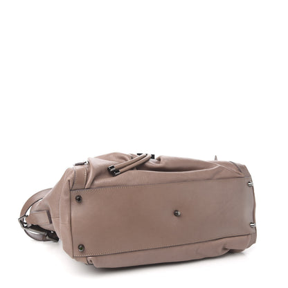 Burberry Calfskin Farrar Drawstring Tote Beige 3 of 10