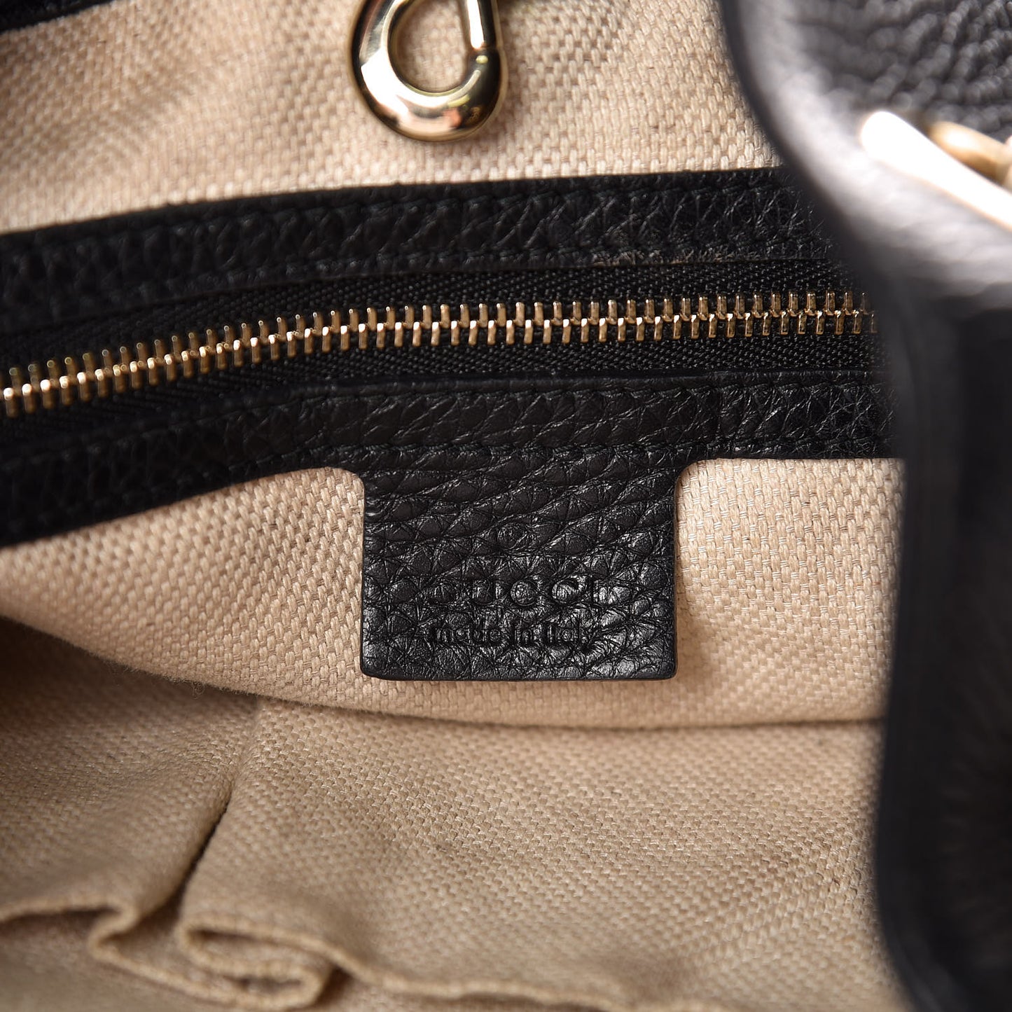 Pebbled Calfskin Medium Soho Chain Shoulder Bag Black