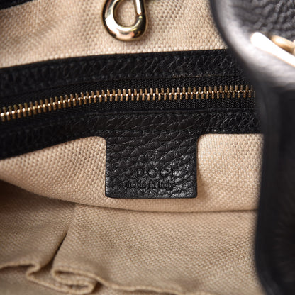 Gucci Pebbled Calfskin Medium Soho Chain Shoulder Bag Black 8 of 16