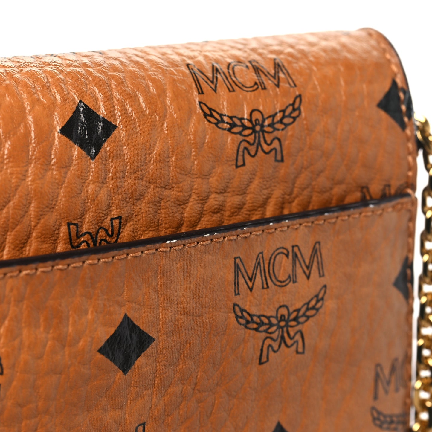 Visetos Medium Patricia Wallet On Chain Cognac