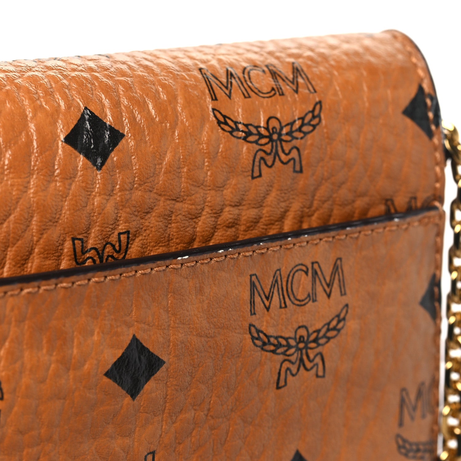 MCM Visetos Medium Patricia Wallet On Chain Cognac 12 of 12
