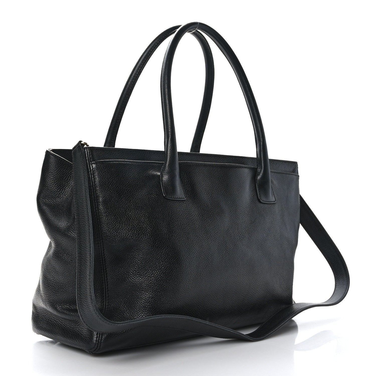 Chanel Deerskin Cerf Executive Shopper Tote Black 3 of 12