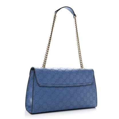 Gucci Guccissima Medium Emily Chain Shoulder Bag Mineral Blue 2 of 11