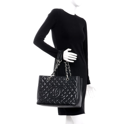 Chanel Caviar Quilted Grand Shopping Tote GST Black 2 of 9