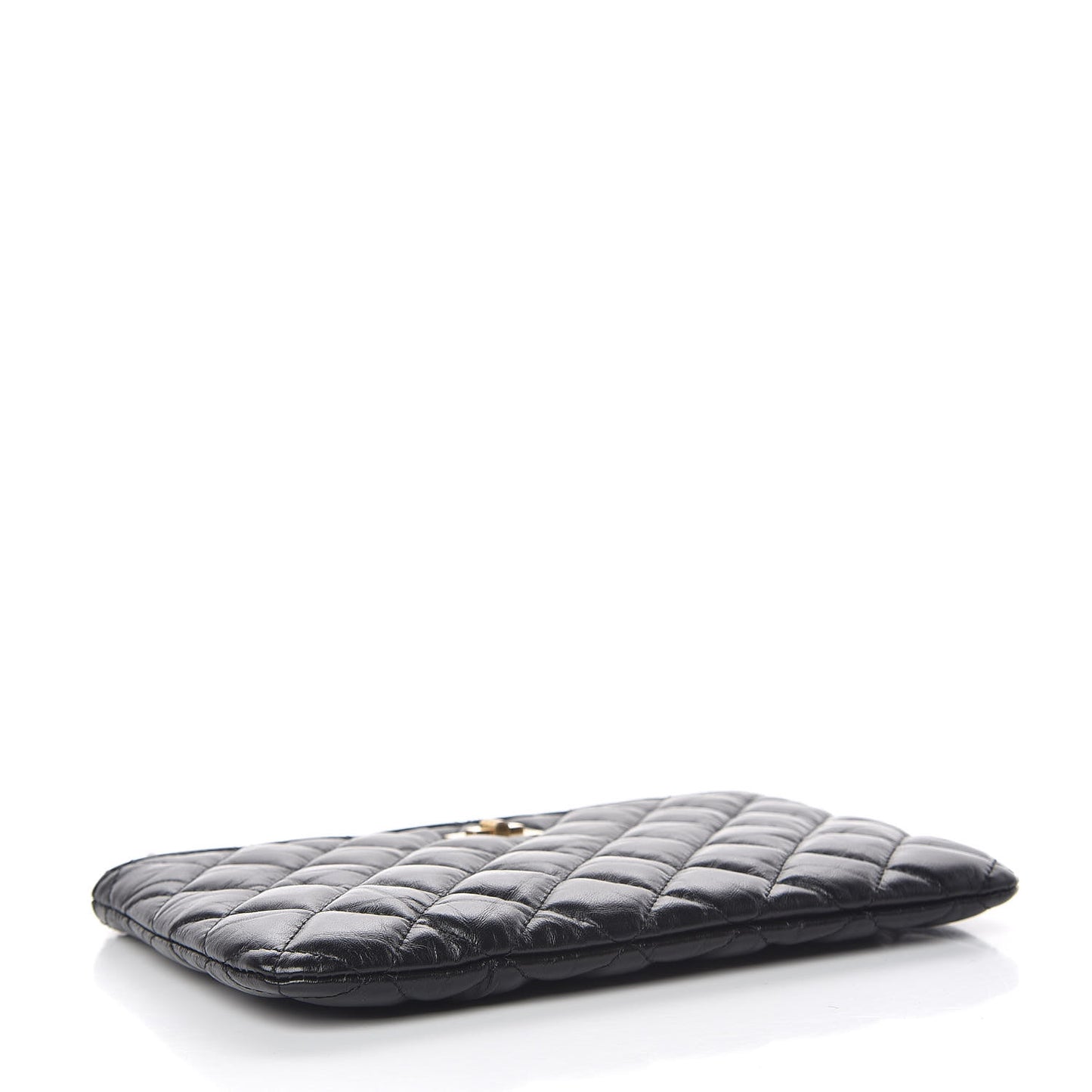 Aged Calfskin Quilted Medium Reissue Cosmetic Case Black