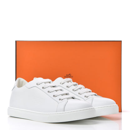 Hermes Calfskin Womens Advantage Sneakers 39.5 White 9 of 9