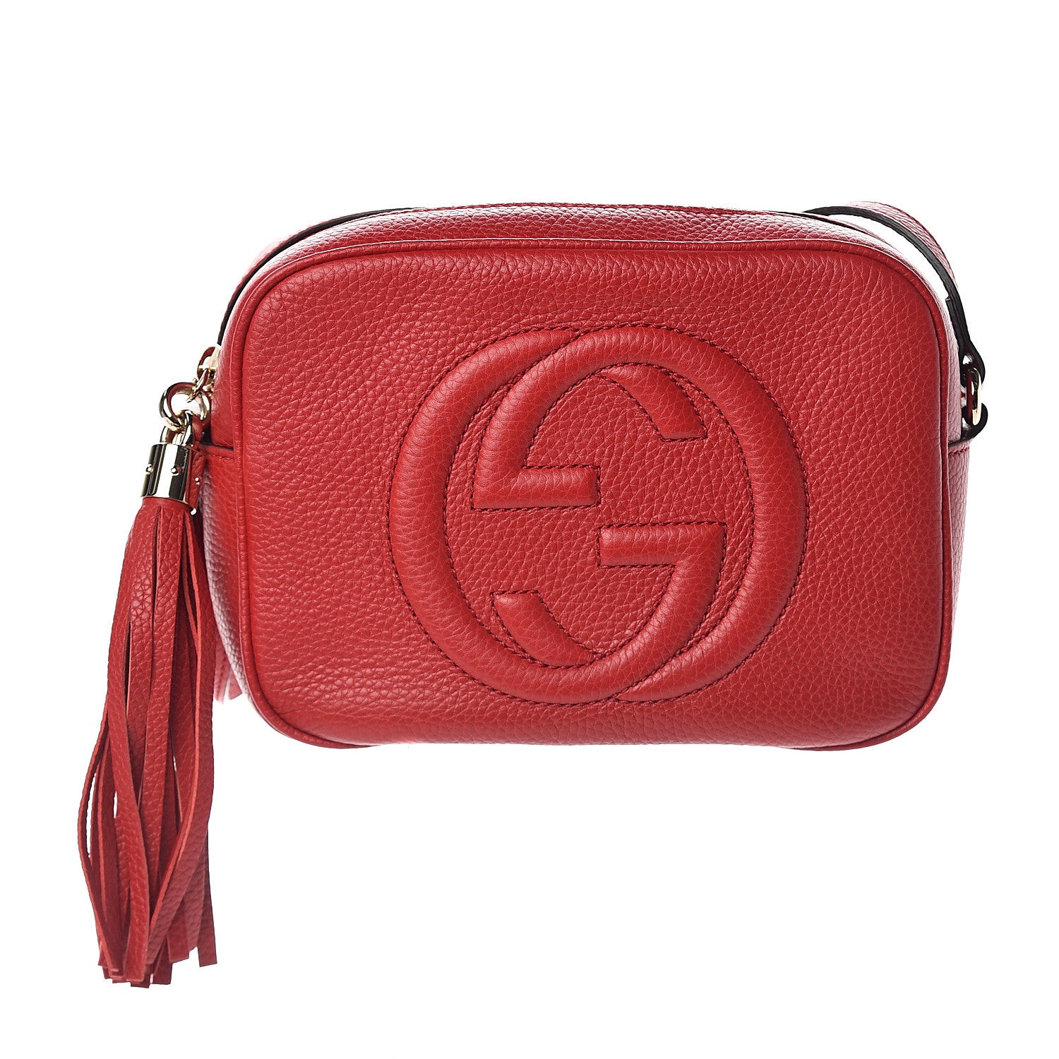 Gucci Pebbled Calfskin Small Soho Disco Bag Tabasco Red 1 of 7