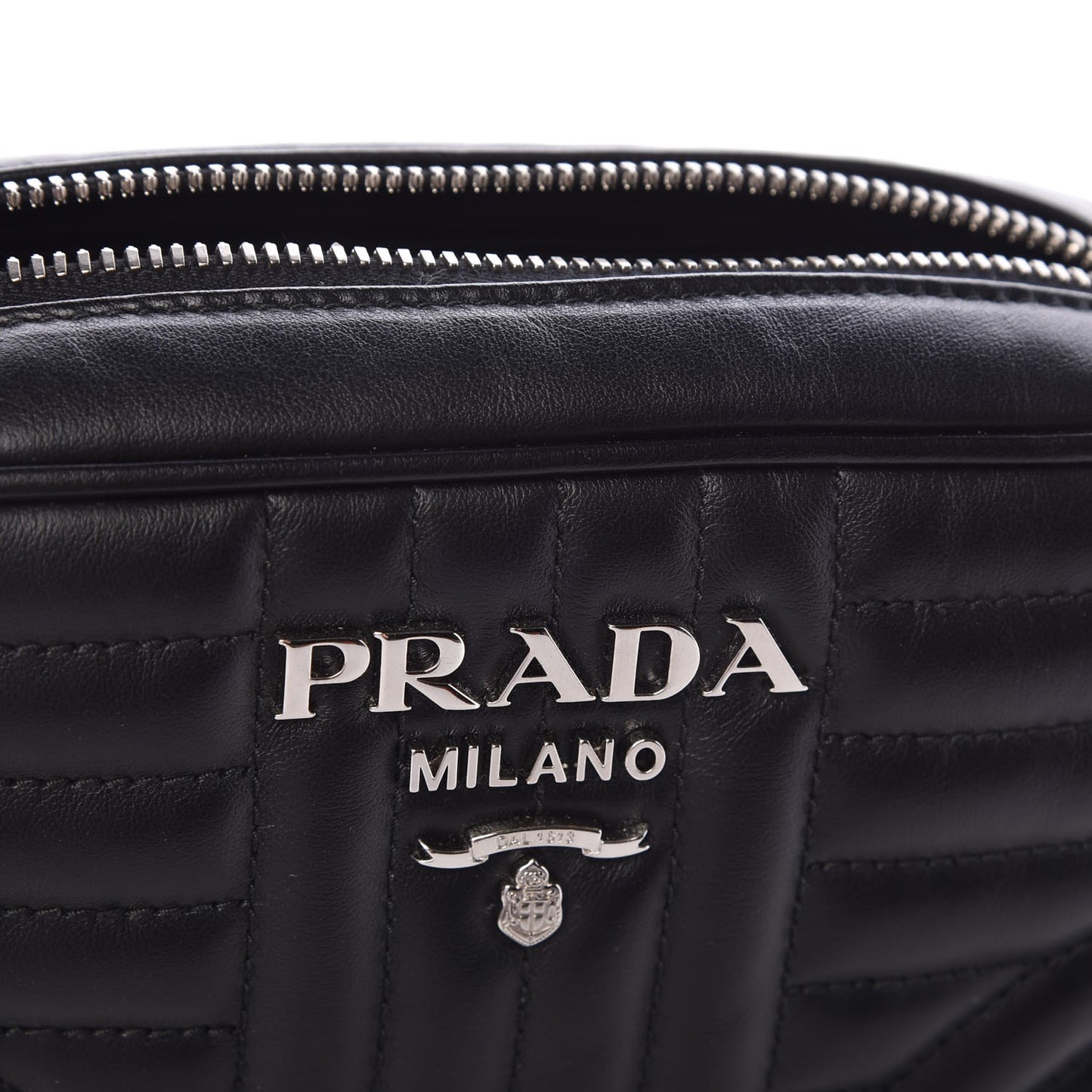Soft Calfskin Diagramme Crossbody Bag Black