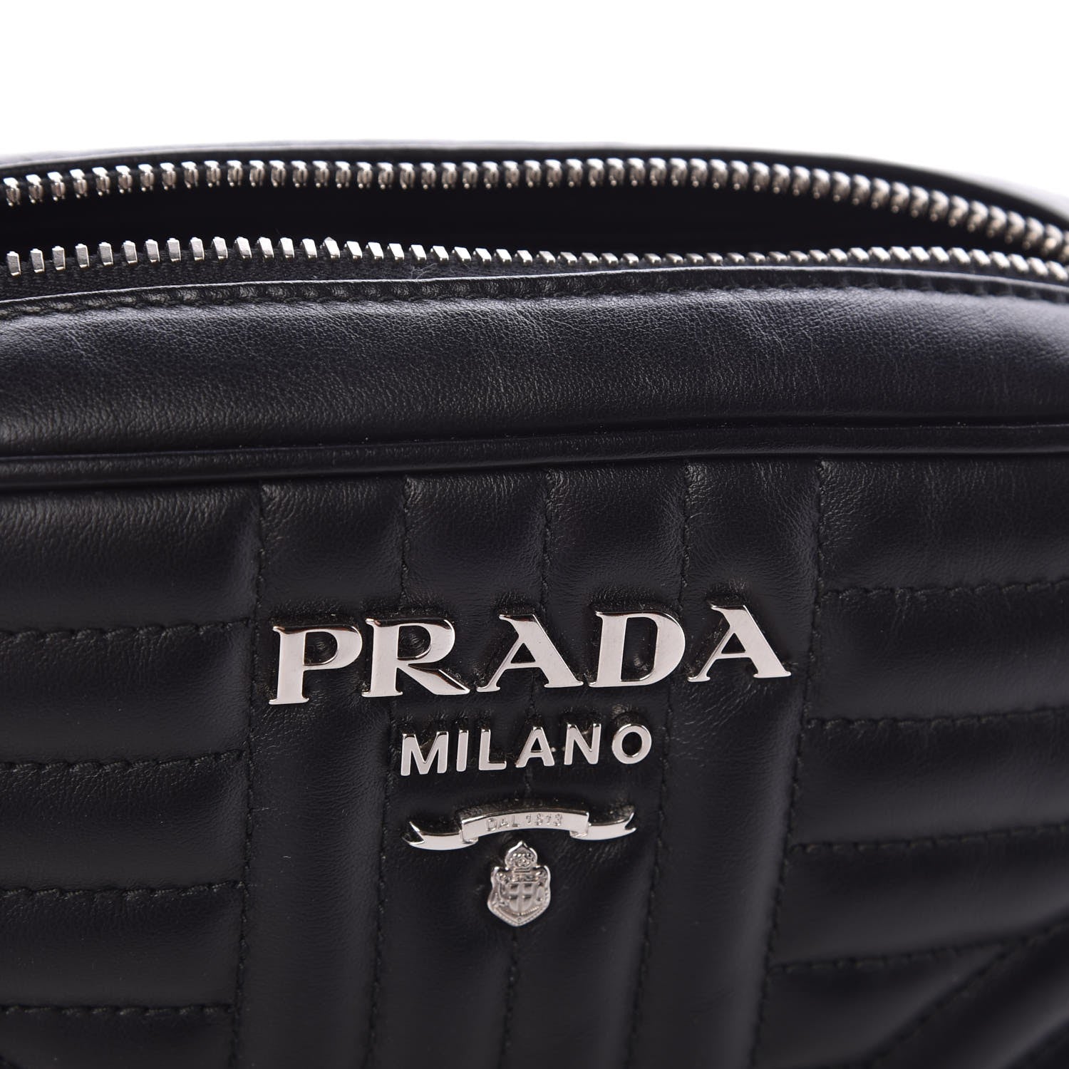 Prada Soft Calfskin Diagramme Crossbody Bag Black 8 of 8