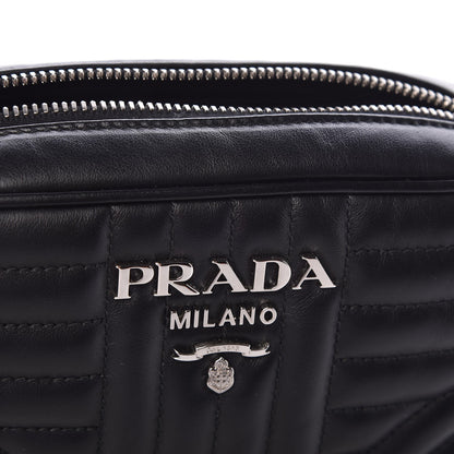 Prada Soft Calfskin Diagramme Crossbody Bag Black 8 of 8