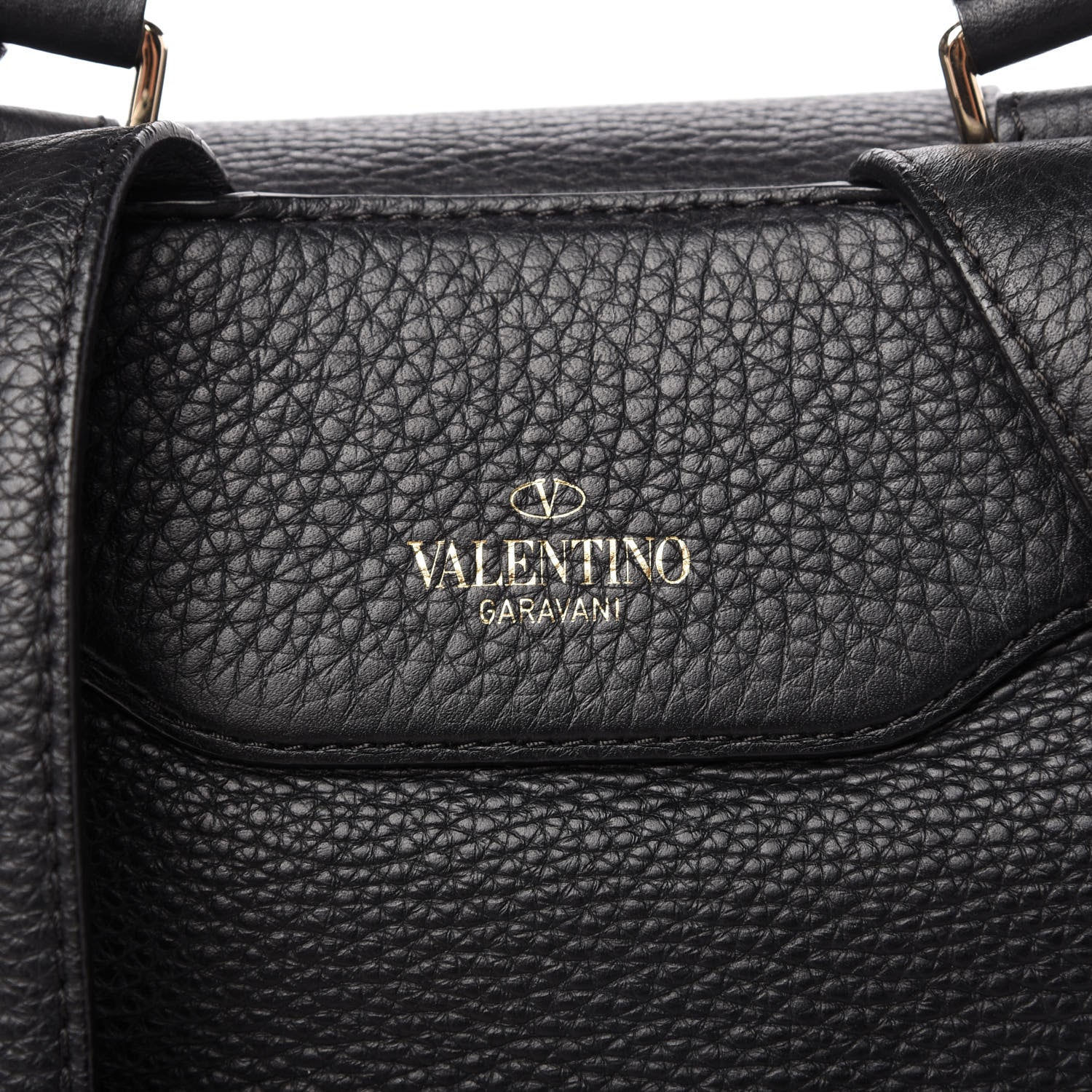 Valentino Garavani Pebbled Calfskin Rockstud Drawstring Backpack Black 11 of 11