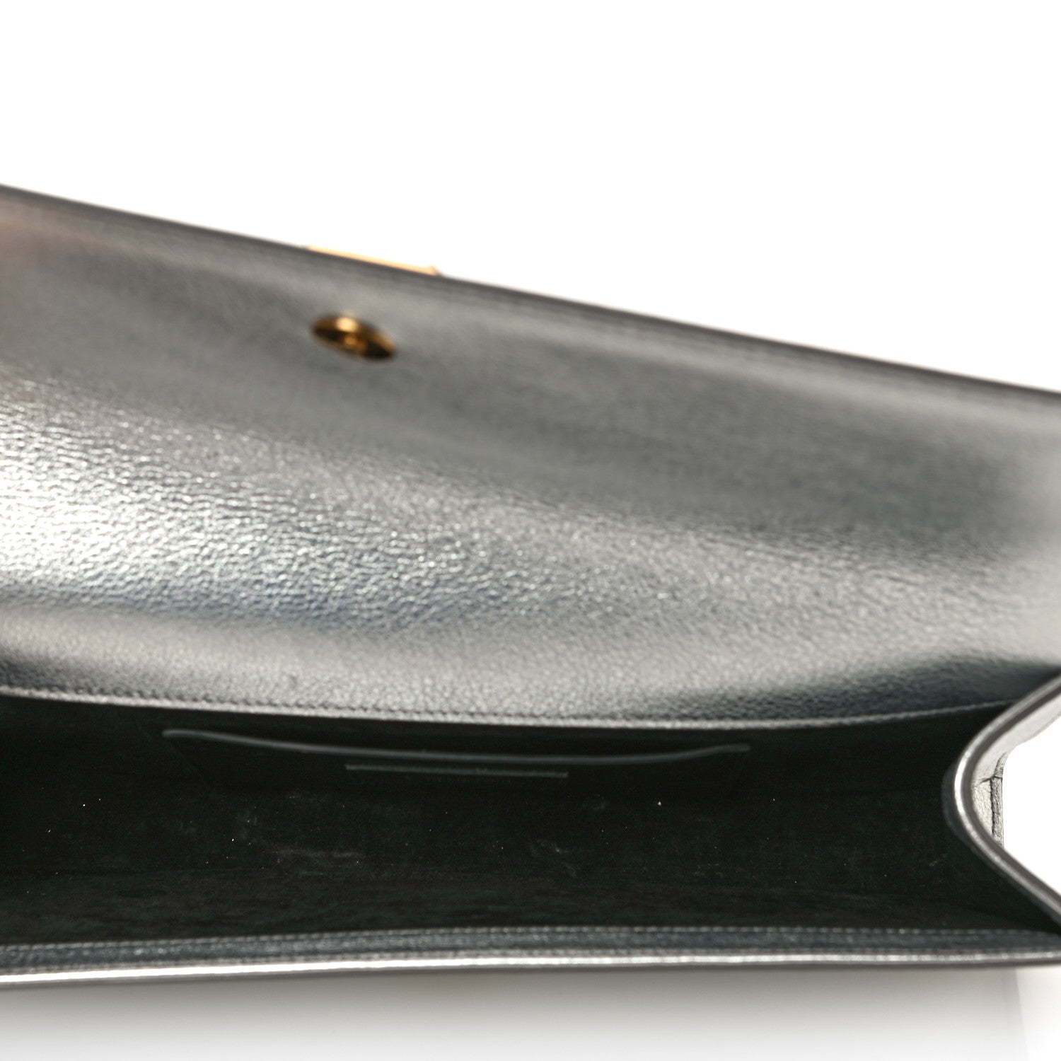 Saint Laurent Textured Metallic Calfskin Classic Monogram Cassandre Clutch Silver 5 of 17
