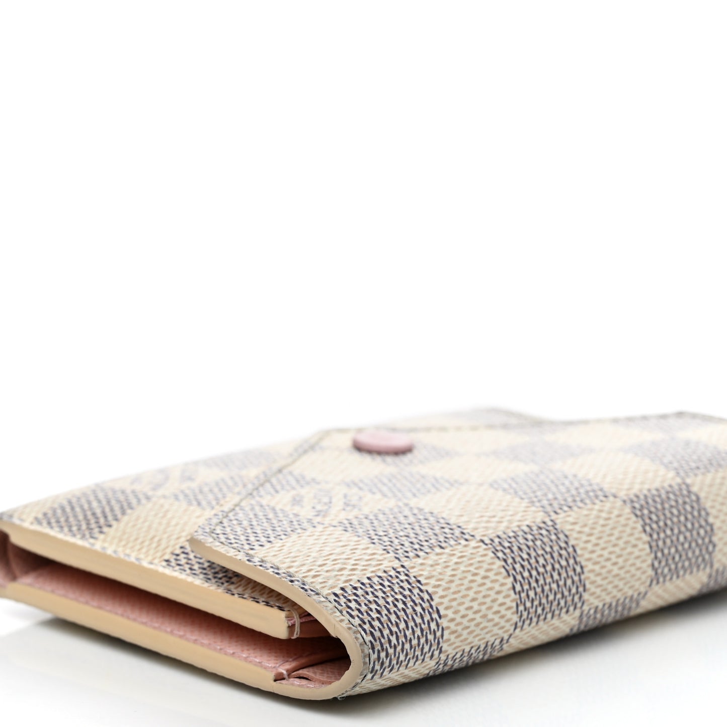Damier Azur Victorine Wallet Rose Ballerine