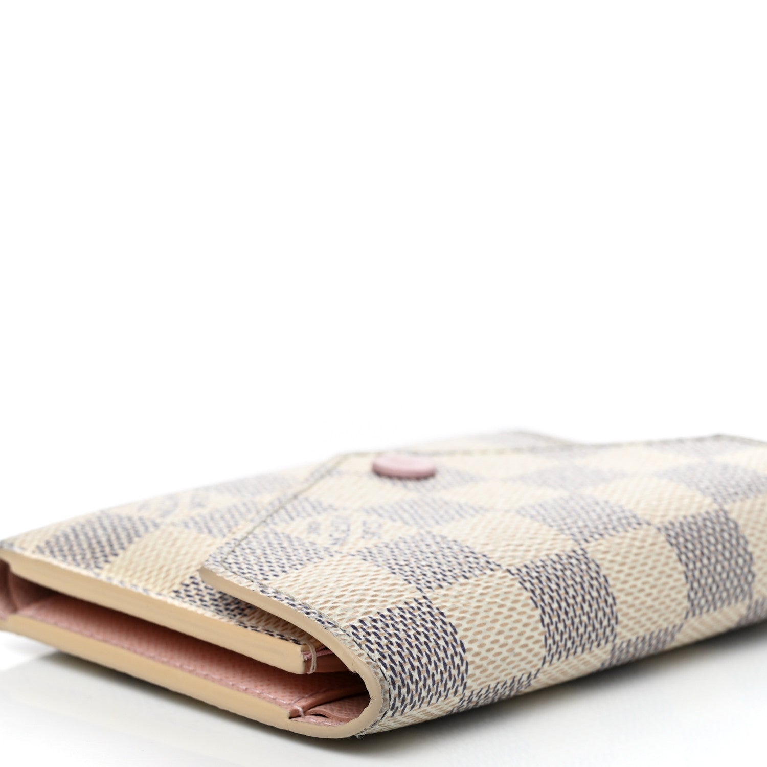Louis Vuitton Damier Azur Victorine Wallet Rose Ballerine 10 of 13