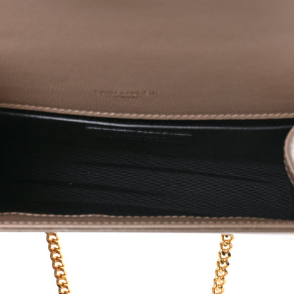 Saint Laurent Grain De Poudre Small Monogram Kate Satchel Dark Beige 5 of 8