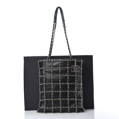 Chanel Lambskin Large Shopping Chain Tote Black 11 of 11