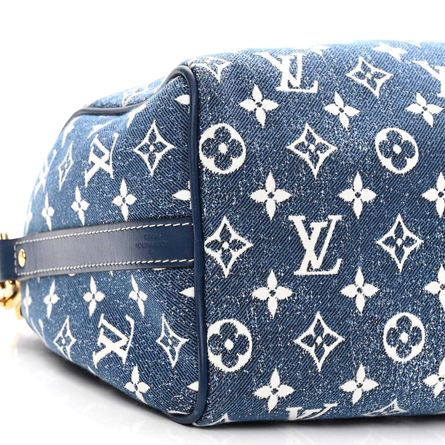 Louis Vuitton Monogram Jacquard Denim Speedy Bandouliere 25 Bleu 8 of 9