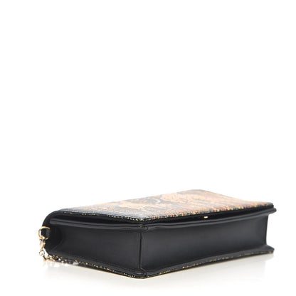 Christian Dior Printed Calfskin Animals Chain Pouch Brown Multicolor 3 of 10