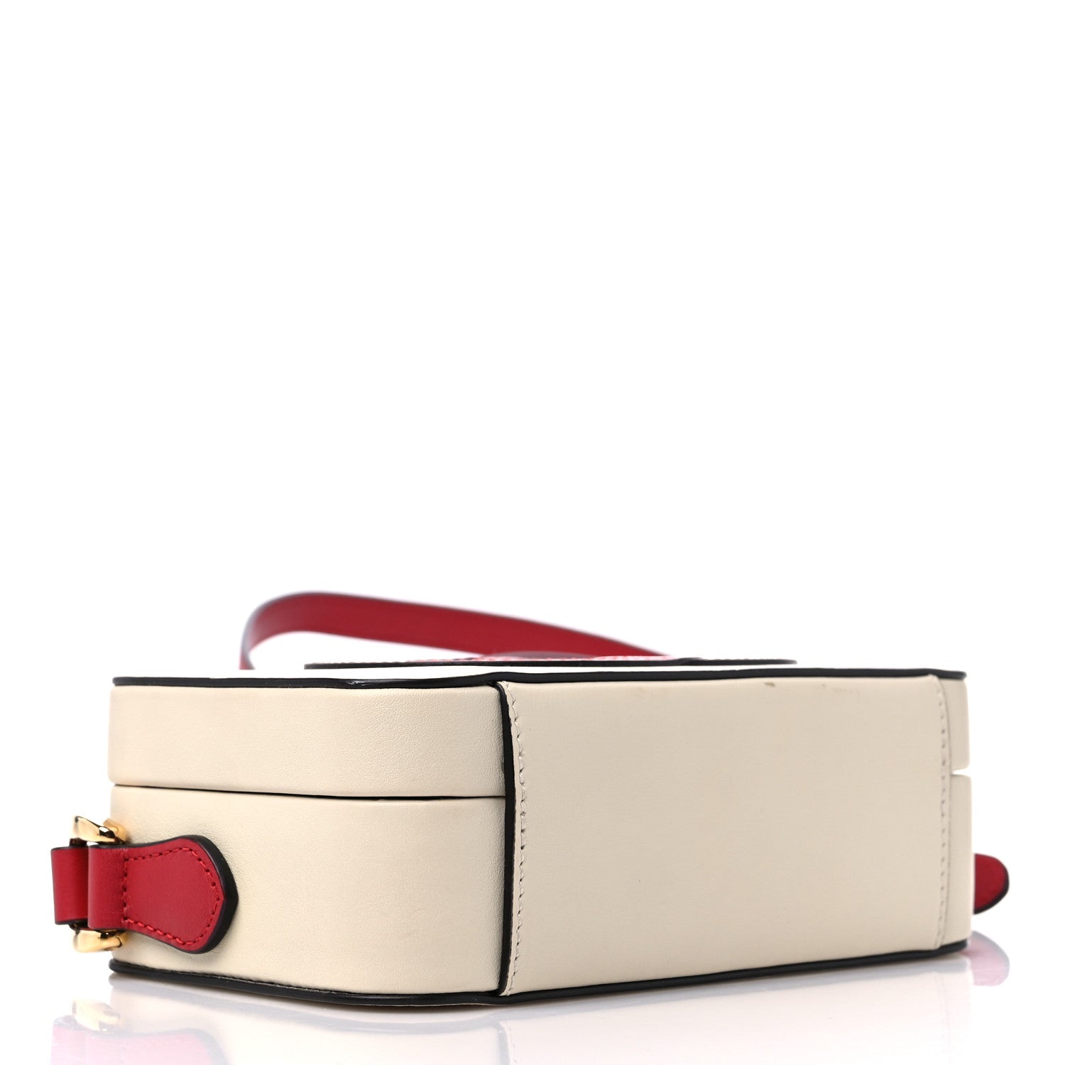 Gucci Vitello Eclipse Mini Interlocking G Shoulder Bag Mystic White Hibiscus Red 4 of 11