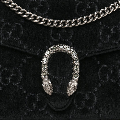 Gucci Velvet GG Monogram Mini Dionysus Chain Wallet Black 9 of 12