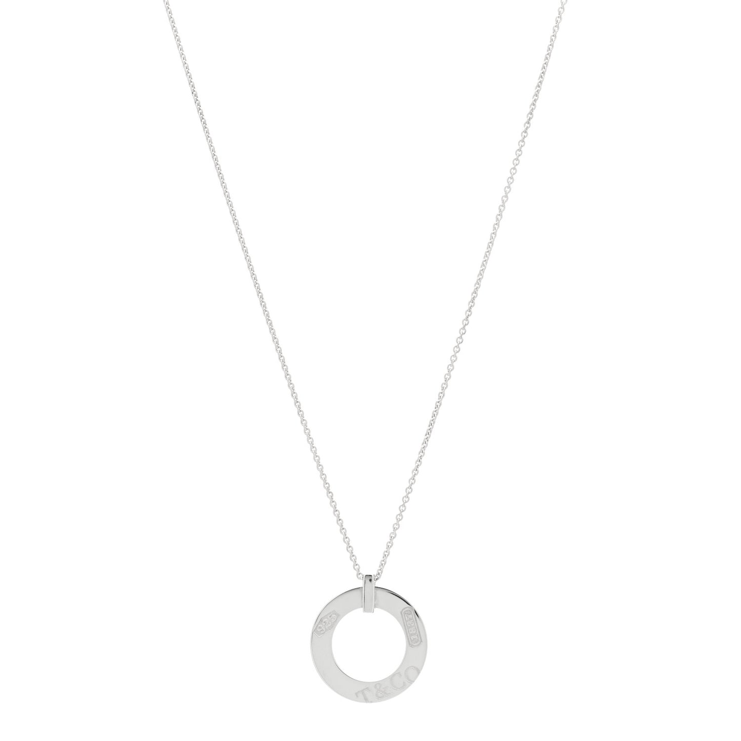 Sterling Silver 1837 Open Circle Pendant Necklace