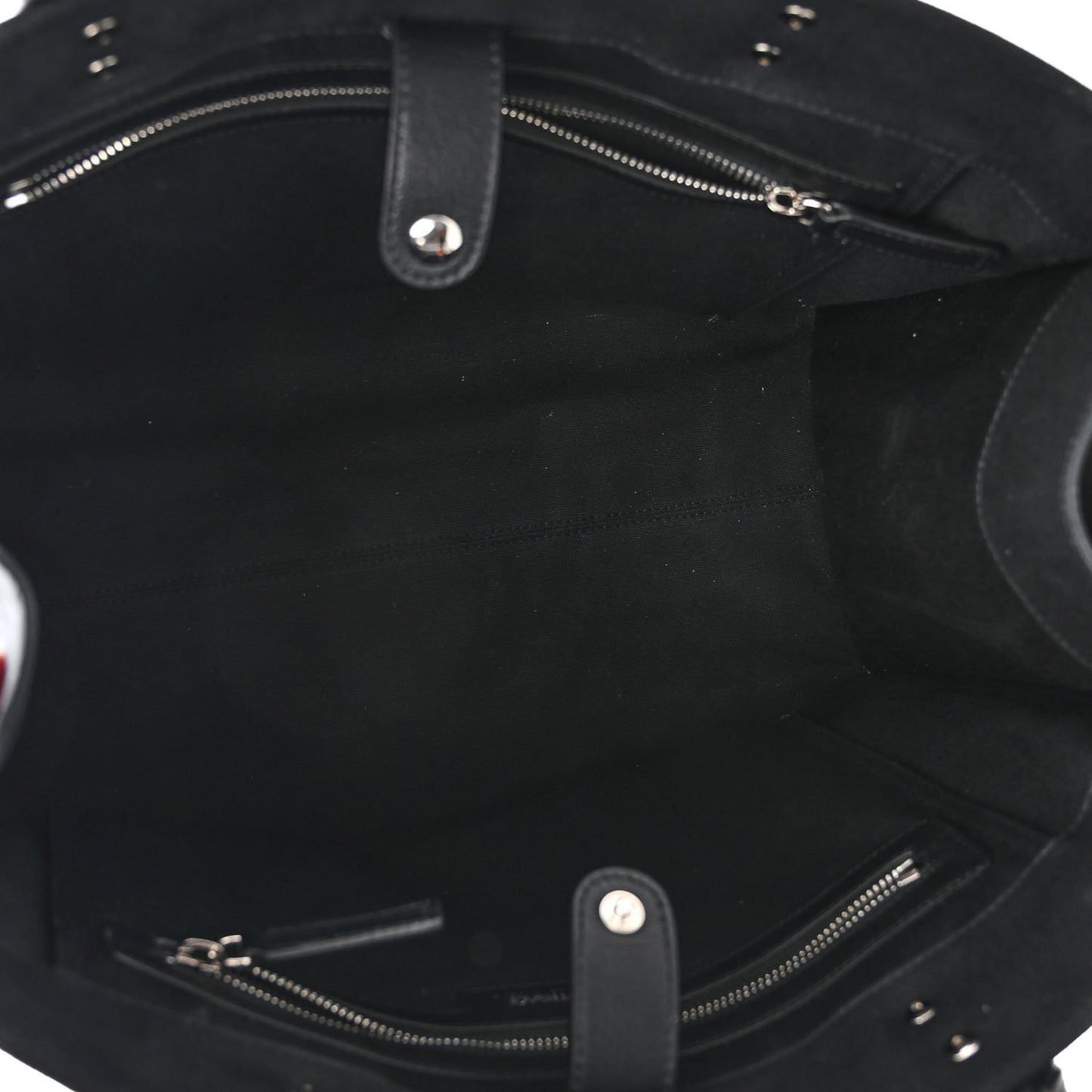 Canvas Calfskin Large La Medusa Tote Bag Black