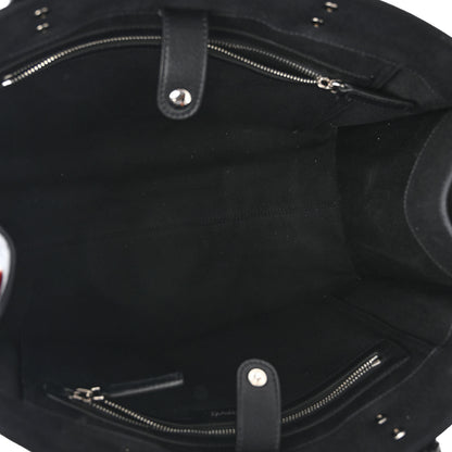 Versace Canvas Calfskin Large La Medusa Tote Bag Black 5 of 11