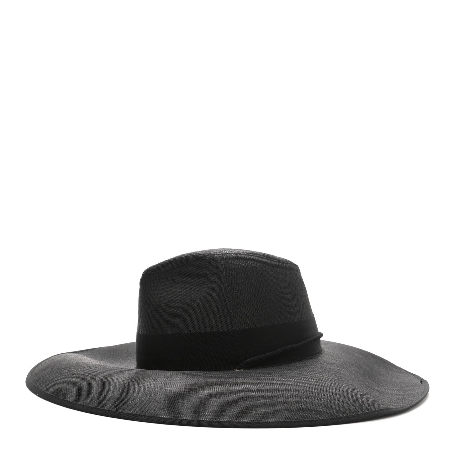 Canvas Wide Brim Hat L Black