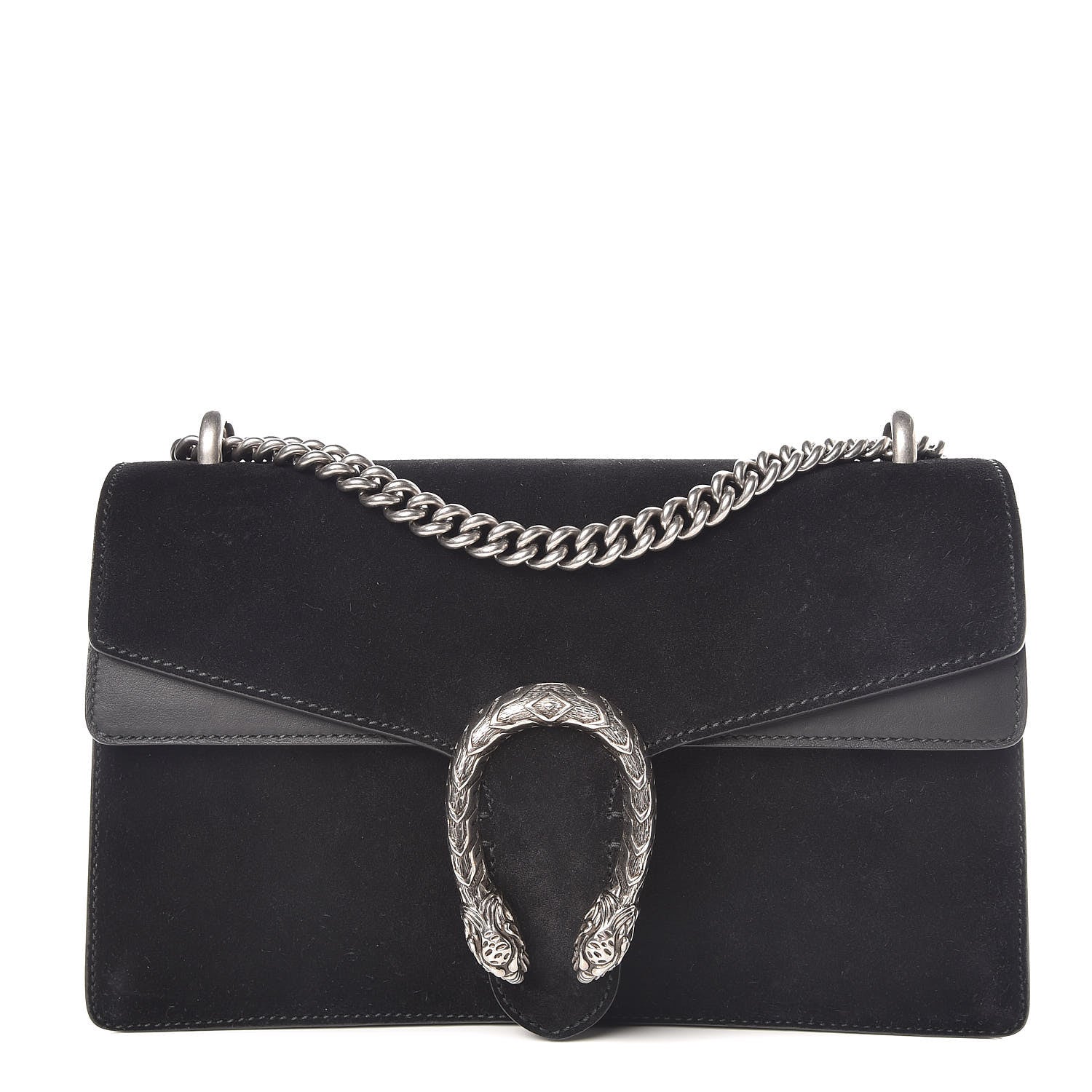 Gucci Suede Small Dionysus Shoulder Bag Black 1 of 9