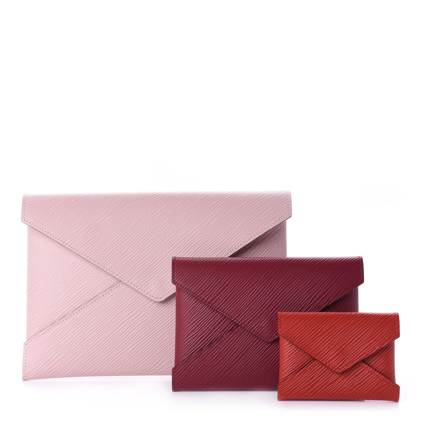 Epi Kirigami Pochette Set Rose Ballerine Fuchsia Coquelicot