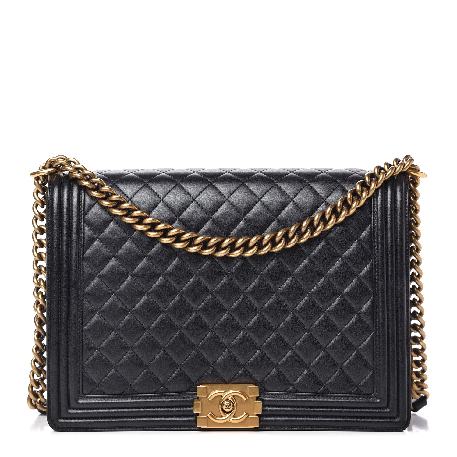 Chanel Calfskin Quilted Large Boy Flap Black 1 of 10